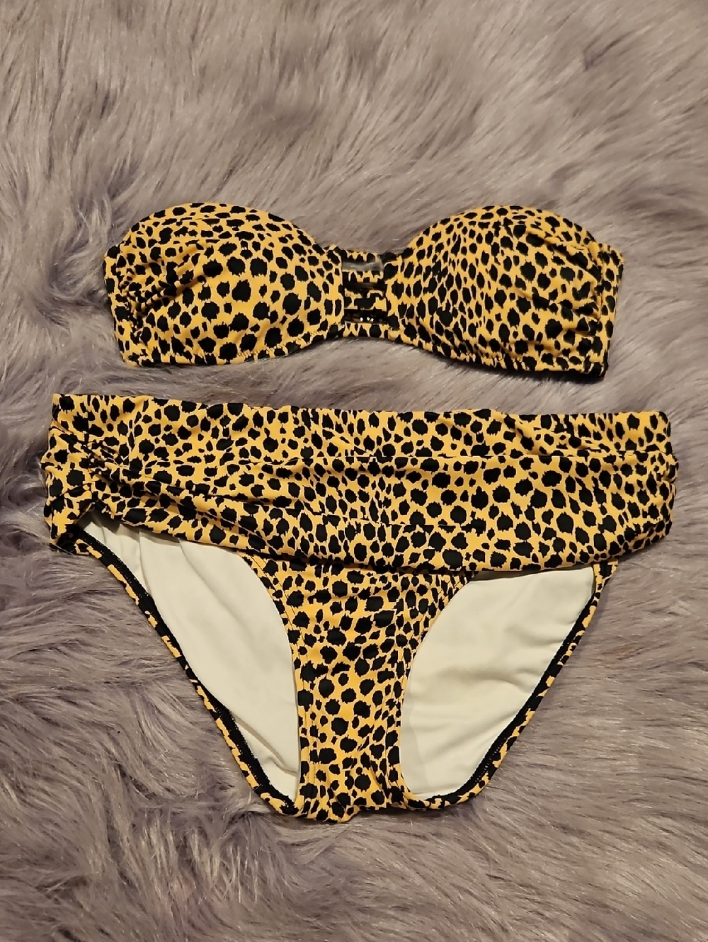 Victoria's Secret Leopard Print Bandeau Bikini Set